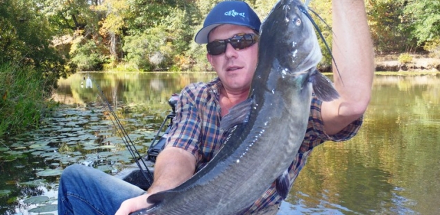 Huge cat caught by Andrew Fitzhugh at Oakwood Lake Leon in mid November.